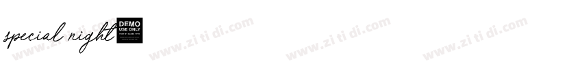 special night字体转换